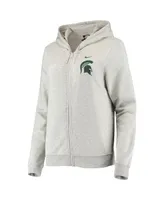 Women's Nike Heathered Gray Michigan State Spartans Varsity Fleece Full-Zip Hoodie