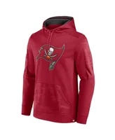 Men's Fanatics Red Tampa Bay Buccaneers On The Ball Pullover Hoodie