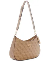 Guess Noelle Small Top Zip 4G Logo Monogram Shoulder Bag