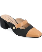 Journee Collection Women's Dalla Block Heel Mary Jane Mules