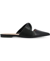 Journee Collection Women's Enniss Twist Cutout Pointed Toe Mules