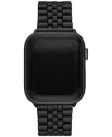 Michael Kors Unisex Black Stainless Steel Band for Apple Watch, 38mm, 40mm, 41mm and 42mm, 44mm, 45mm, 49mm