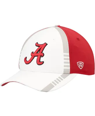 Men's Top of the World White, Crimson Alabama Tide Iconic Flex Hat