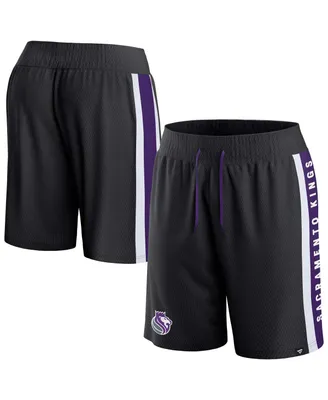 Men's Fanatics Black Sacramento Kings Referee Iconic Mesh Shorts