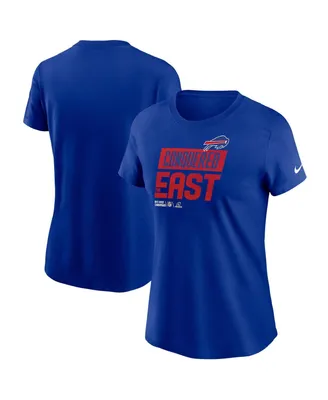 Women's Nike Royal Buffalo Bills 2022 Afc East Division Champions Locker Room Trophy Collection T-shirt