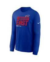 Men's Nike Royal Buffalo Bills 2022 Afc East Division Champions Locker Room Trophy Collection Long Sleeve T-shirt