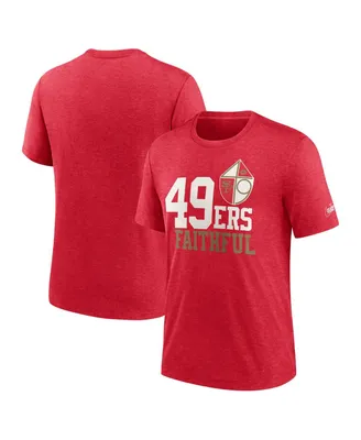 Men's Nike Heather Scarlet San Francisco 49ers Local Tri-Blend T-shirt