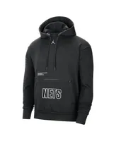 Men's Jordan Black Brooklyn Nets Courtside Statement Edition Pullover Hoodie