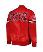 Men's Starter Red Boston Sox Pick and Roll Satin Varsity Full-Snap Jacket