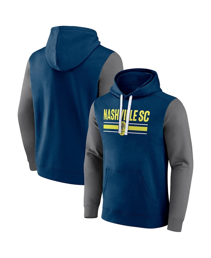 Men's Fanatics Navy Nashville Sc To Victory Pullover Hoodie