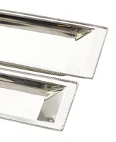 Rosemary Lane Metal Tray, Set of 2, 25", 22" W