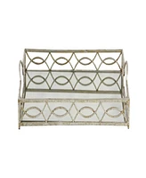 Rosemary Lane Metal Mirrored Tray, 25" x 15" x 5"