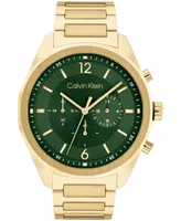 Calvin Klein Men's Multifunction Gold-Tone Stainless Steel Bracelet Watch 45mm