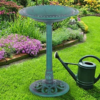 Costway Bird Bath Feeder Freestanding Outdoor Garden Yard Patio Decor