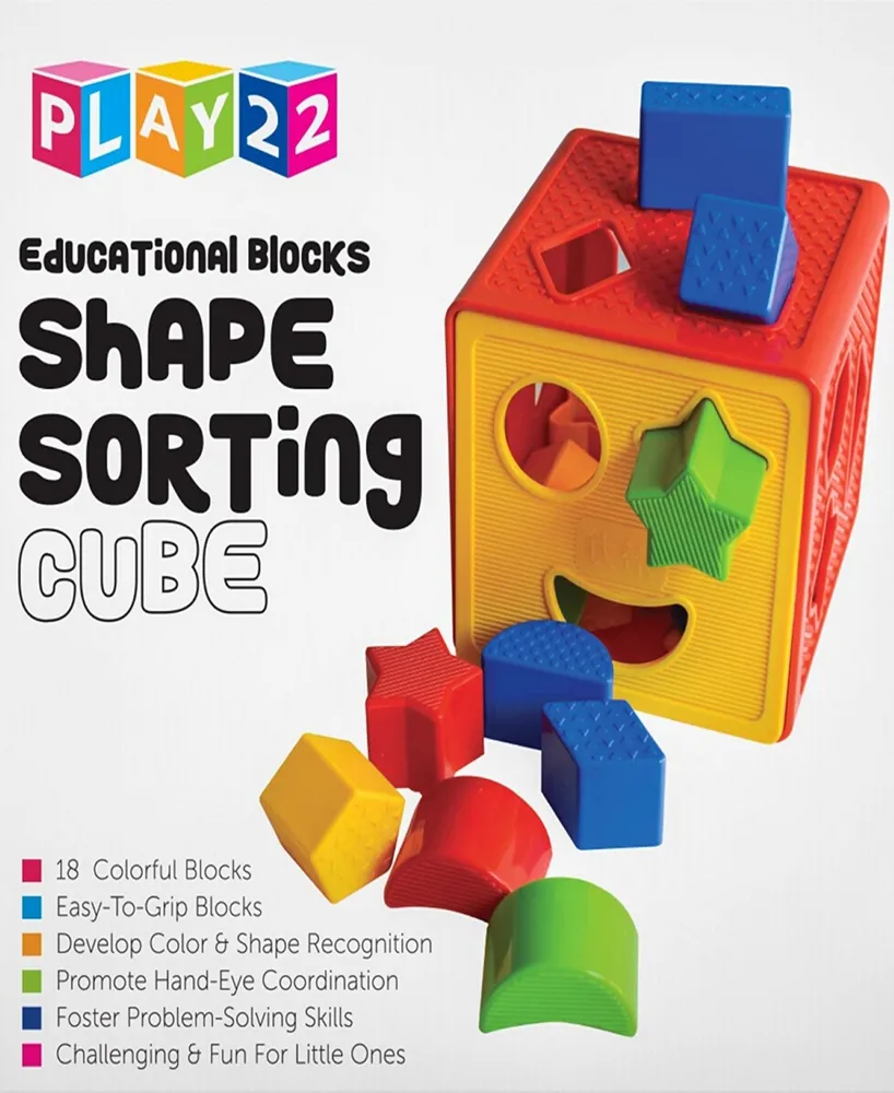 Play22 Baby Blocks Shape Sorter Toy Set, 18 Piece