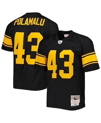 Men's Mitchell & Ness Troy Polamalu Black Pittsburgh Steelers Alternate 2008 Legacy Replica Jersey