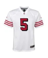 Big Boys and Girls Nike Trey Lance White San Francisco 49ers Alternate Game Jersey