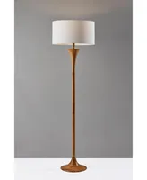 Adesso Rebecca Floor Lamp - Rubberwood with Antique