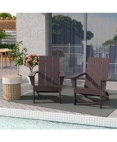 Modern Outdoor Folding Adirondack Chair (Set of 2)