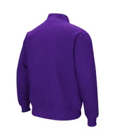 Men's Colosseum Purple Lsu Tigers Big and Tall Tortugas Quarter-Zip Jacket