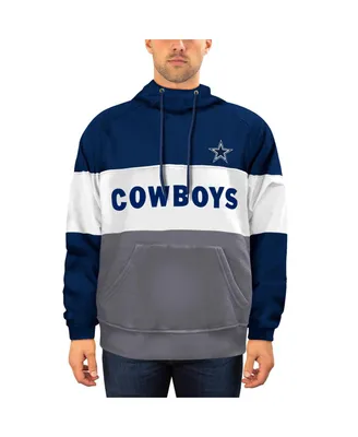 Men's New Era Navy and Gray Dallas Cowboys Big Tall Fleece Star Team Pullover Hoodie