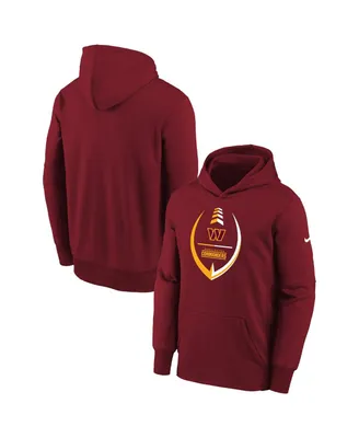 Youth Boys Nike Burgundy Washington Commanders Icon Performance Pullover Hoodie