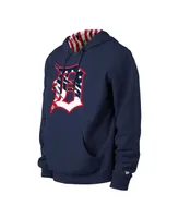 Men's New Era Navy Detroit Tigers 4th of July Stars and Stripes Pullover Hoodie