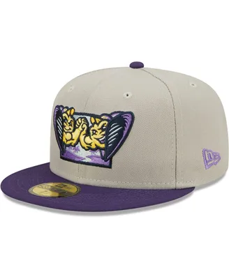 Men's New Era Gray Fort Myers Mighty Mussels Authentic Collection Team Alternate 59FIFTY Fitted Hat