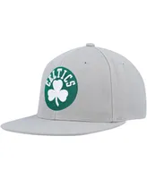 Men's Mitchell & Ness Gray Boston Celtics Side Core 2.0 Snapback Hat