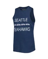 Women's Concepts Sport Neon Green, College Navy Seattle Seahawks Muscle Tank Top and Pants Sleep Set