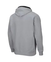 Men's Colosseum Heathered Gray Purdue Boilermakers Arch & Logo 3.0 Full-Zip Hoodie