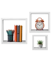 Sorbus Floating Square Cube Wall Shelf, Set of 3