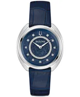 Bulova Women's Duality Diamond (1/8 ct. t.w.) Stainless Steel Bracelet Watch Box Set 34mm