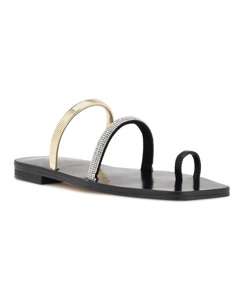 Ludo Toe Ring Strappy Flat Sandal | Strappy sandals flat, Toe rings, Strappy  flats