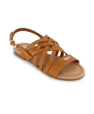 Dkny Little Girls Multi Strappy Flat Open Toe Sandals