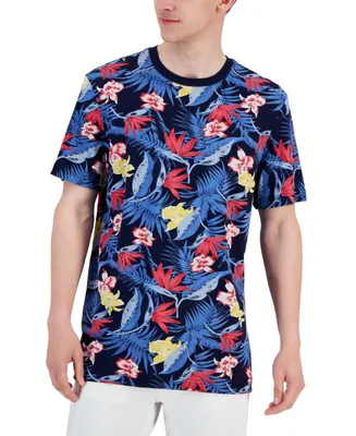 Club Room Men's Short-Sleeve Jose Tropical Graphic T-Shirt, Created for Macy's