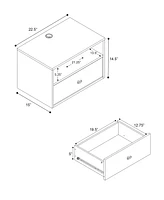 Prepac Floating Nightstand with Open Shelf