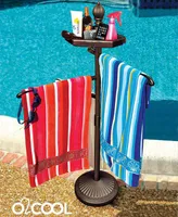 O2COOL All-Weather Resistant Spa Pool Towel Rack and Valet