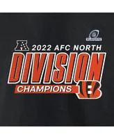 Men's Fanatics Black Cincinnati Bengals 2022 Afc North Division Champions Divide and Conquer T-shirt