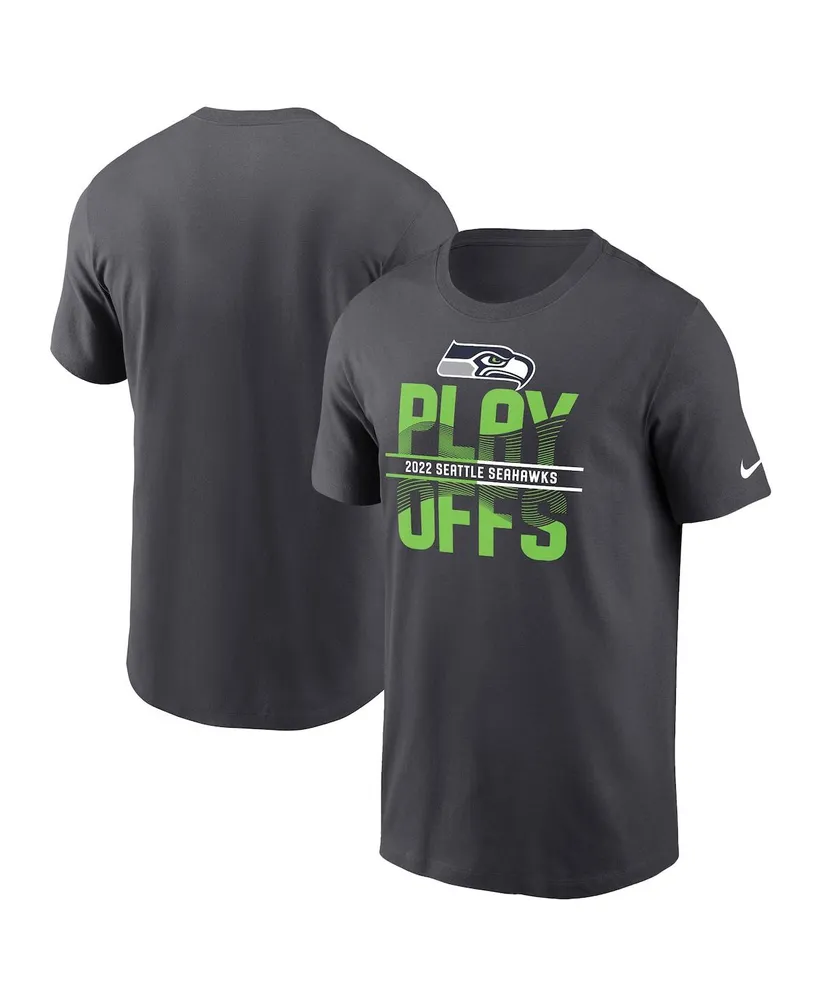 Men's Nike Anthracite Seattle Seahawks 2022 Nfl Playoffs Iconic T-shirt