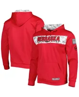 Men's Colosseum Red Nebraska Huskers Oht Military-Inspired Appreciation Team Color Pullover Hoodie