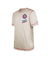 Men's New Era Cream Chicago Cubs Team Split T-shirt