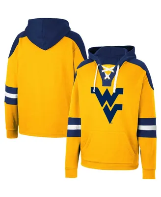 Men's Colosseum Gold West Virginia Mountaineers Lace-Up 4.0 Pullover Hoodie