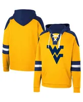 Men's Colosseum West Virginia Mountaineers Lace-Up 4.0 Pullover Hoodie