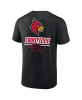 Men's Fanatics Black Louisville Cardinals Game Day 2-Hit T-shirt