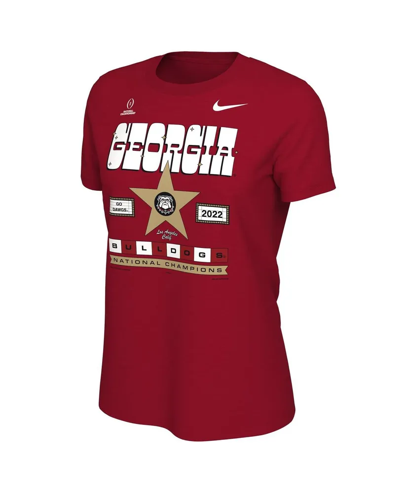 Women's Nike Red Georgia Bulldogs College Football Playoff 2022 National Champions Star Celebration T-shirt