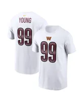 Men's Nike Chase Young White Washington Commanders Player Name and Number T-shirt