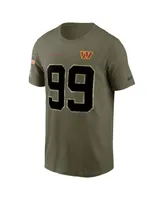 Men's Nike Chase Young Olive Washington Commanders 2022 Salute To Service Name and Number T-shirt