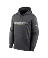 Men's Nike Anthracite Seattle Seahawks Prime Logo Name Split Pullover Hoodie