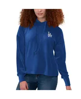 Women's Touch Royal Los Angeles Dodgers End Line Pullover Hoodie